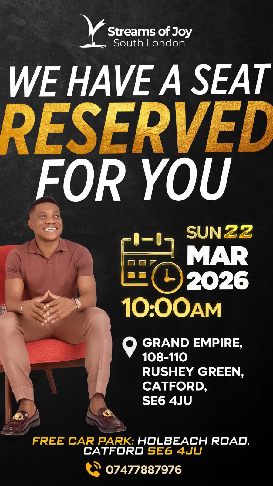 We have a seat reserved for you flyer